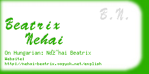 beatrix nehai business card